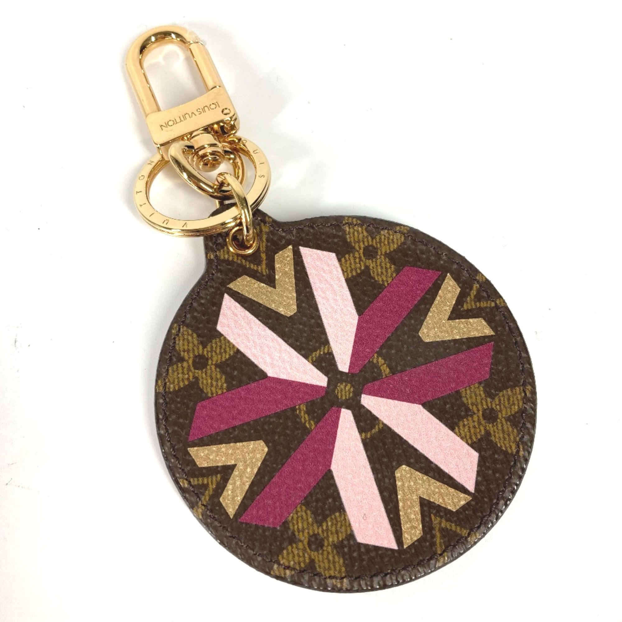 Louis Vuitton M67368 Monogram Charm Key Holder Brown purple