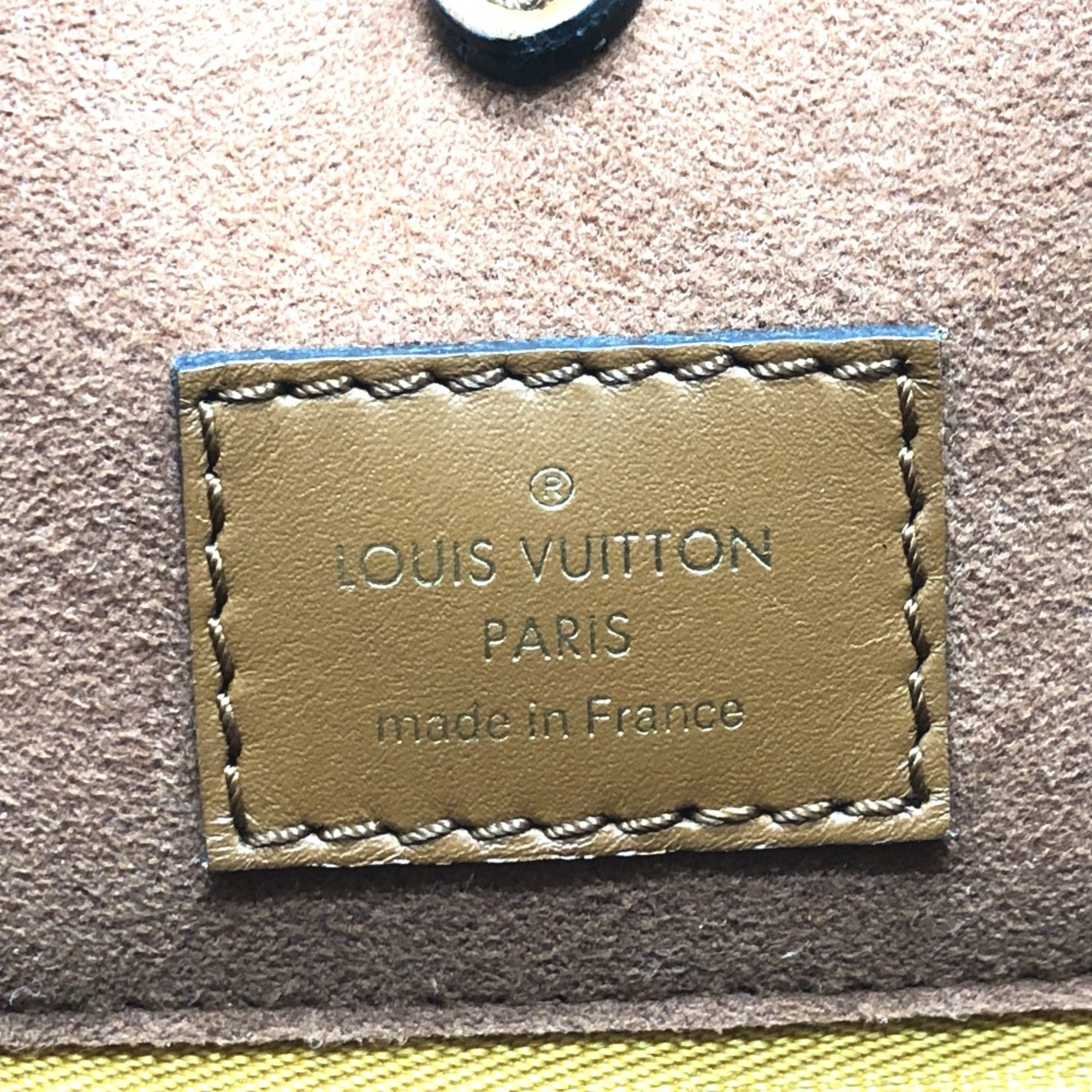 Louis Vuitton M45389 Monogram Tote Bag Brown GoldHardware