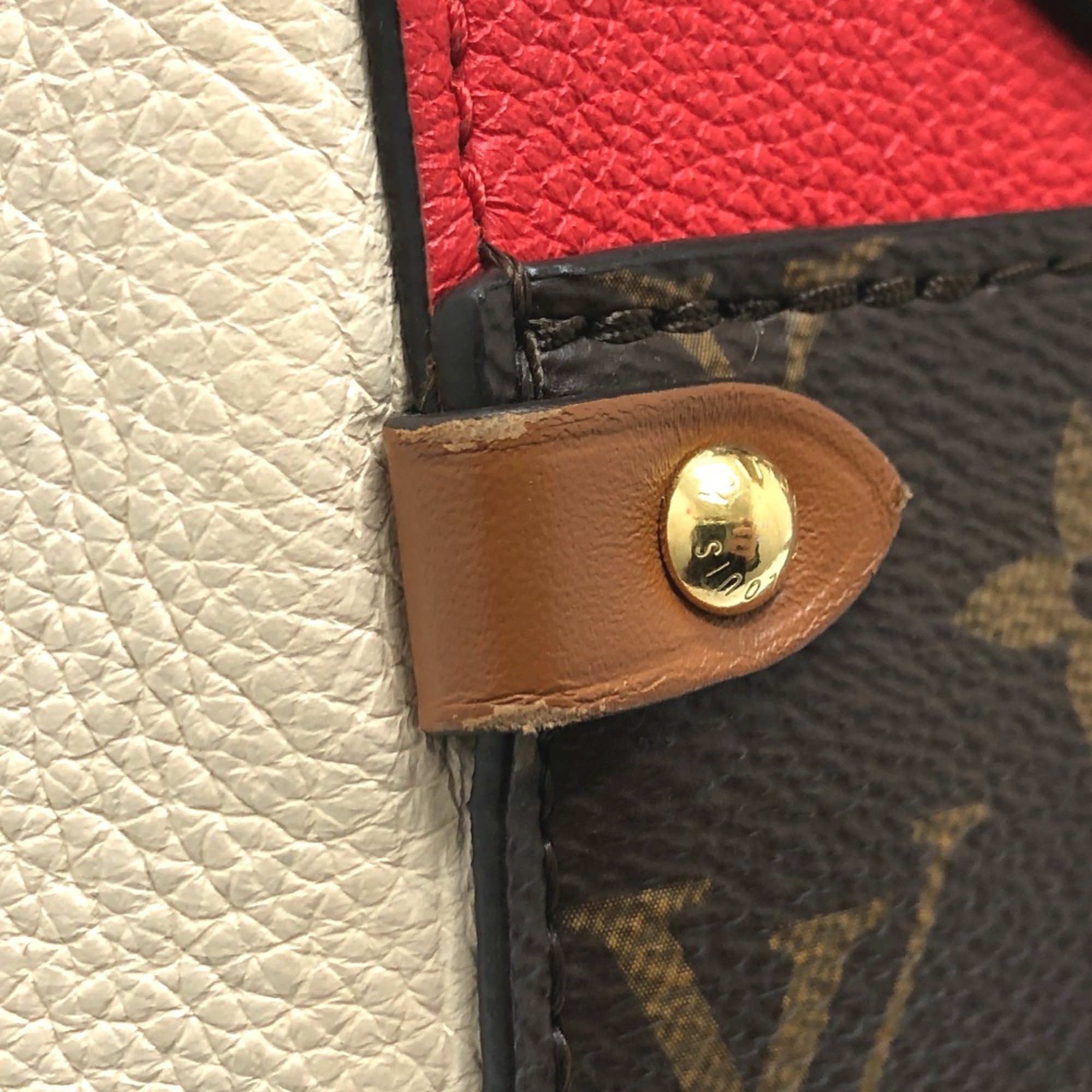 Louis Vuitton M45389 Monogram Tote Bag Brown GoldHardware