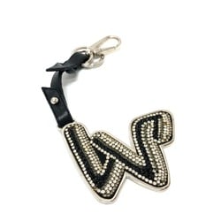 Louis Vuitton MP2411 Key ring Bag Charm Silver Black