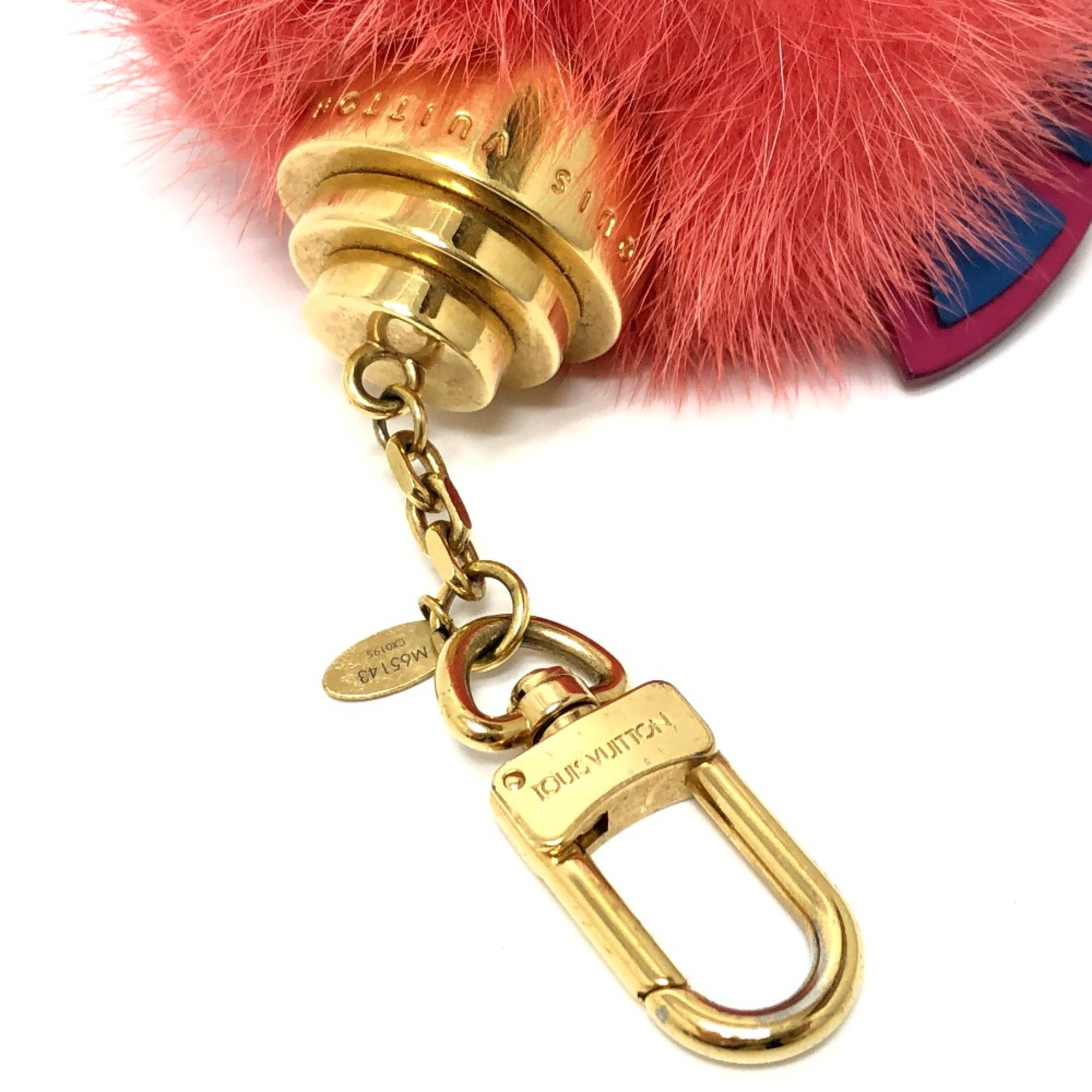 Louis Vuitton M65143 Bag Charm Key Holder pink GoldHardware