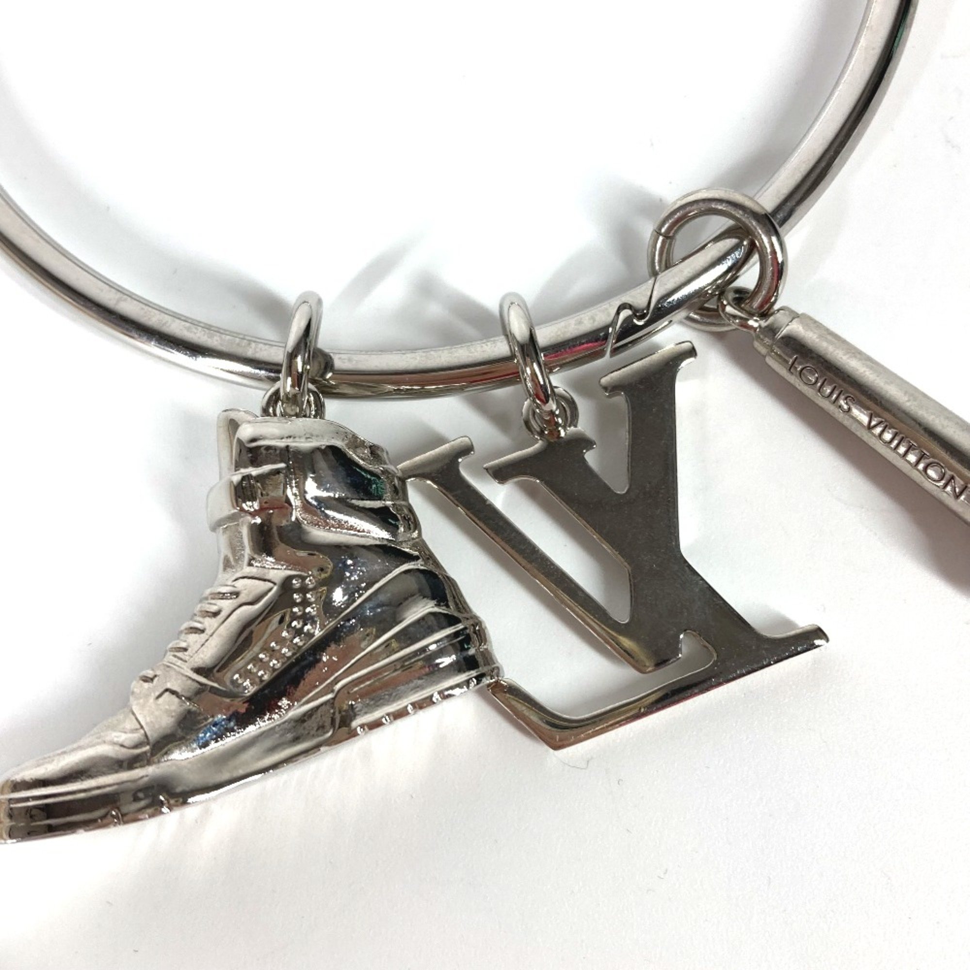 Louis Vuitton M68854 mike rhinestone sneakers Bag Charm Key Ring Key Holder Silver