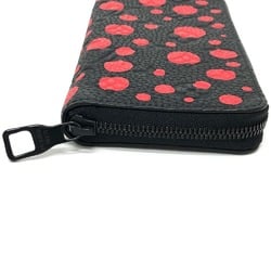 Louis Vuitton M81904 MonogramEmpreinte LV x YK Yayoi Kusama Long Wallet Black Red/SilverHardware