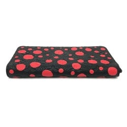 Louis Vuitton M81904 MonogramEmpreinte LV x YK Yayoi Kusama Long Wallet Black Red/SilverHardware