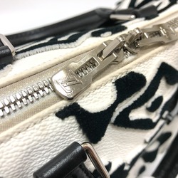 Louis Vuitton M45563 Tufted - Monogram Canvas Mini 2WAY Shoulder Crossbody Duffle Bag White x Black SilverHardware