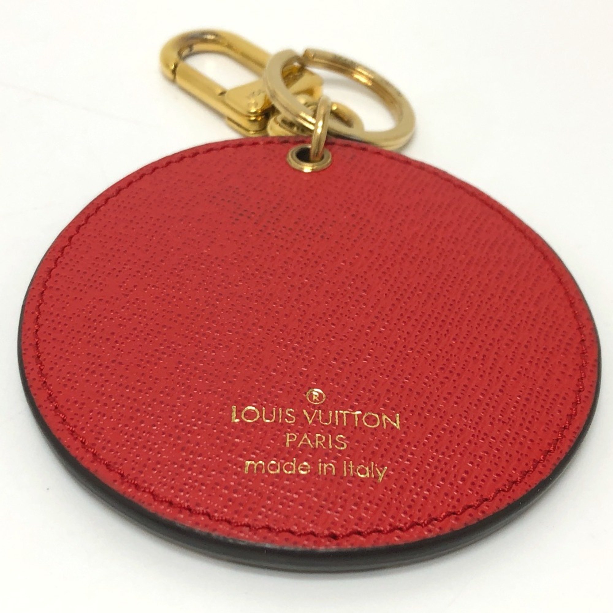 Louis Vuitton M68657 Portocre Monogram check Bag Charm Key Holder Brown GoldHardware