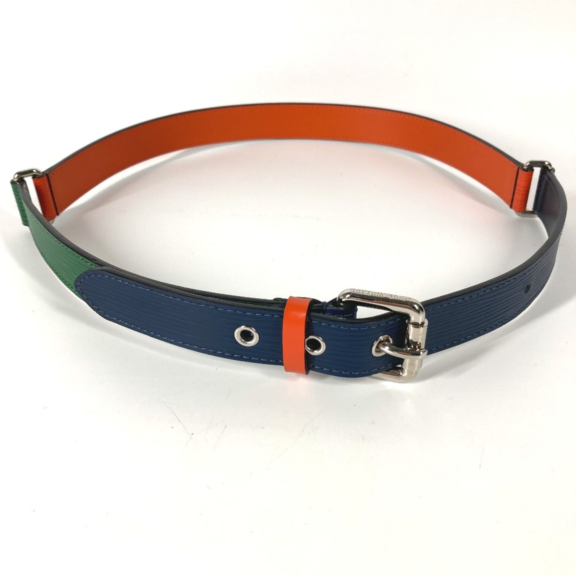 Louis Vuitton M9749V Epi belt Orange Navy x Green