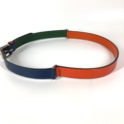 Louis Vuitton M9749V Epi belt Orange Navy x Green