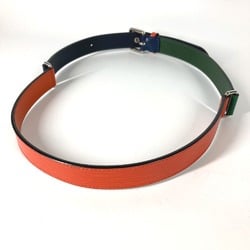 Louis Vuitton M9749V Epi belt Orange Navy x Green