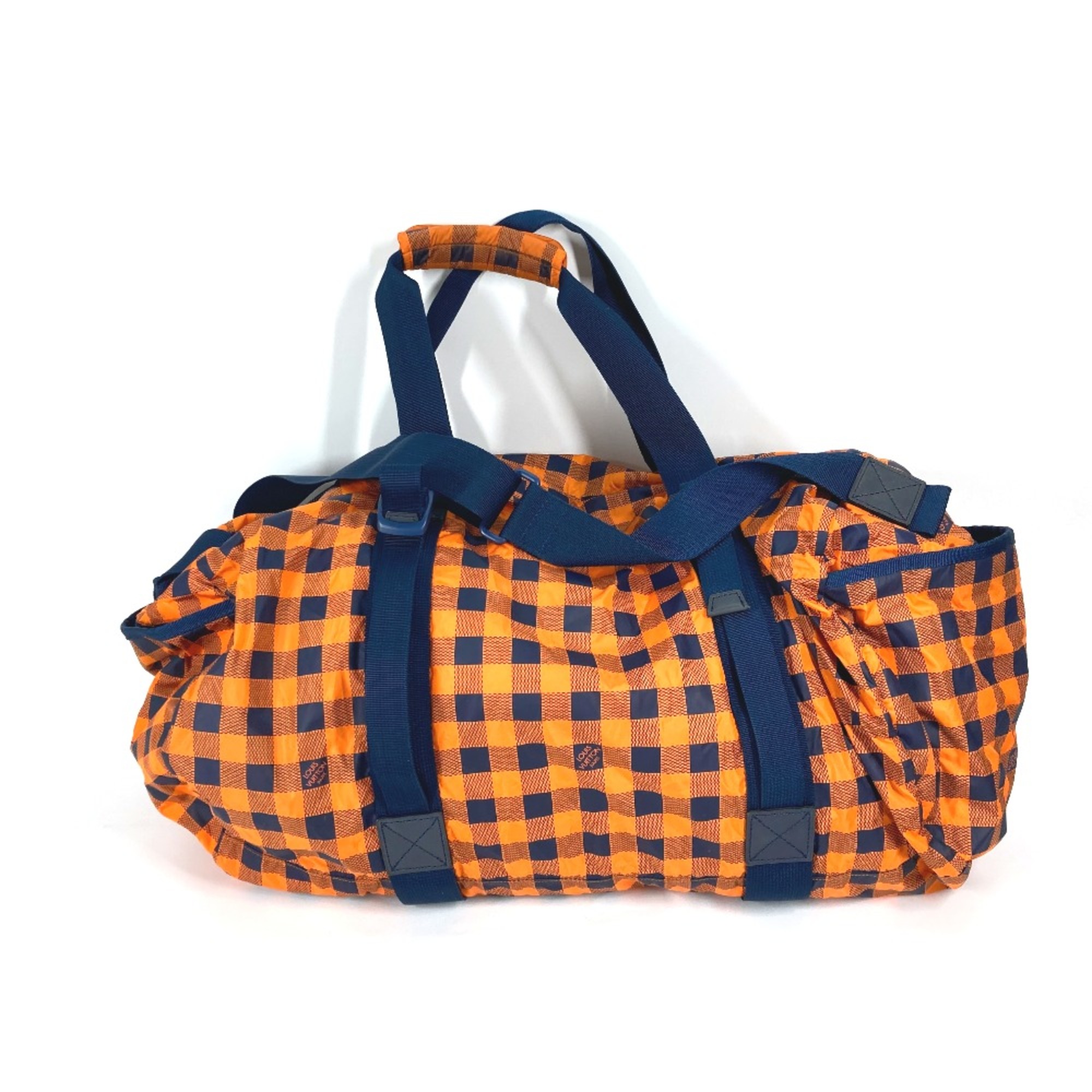 Louis Vuitton N41232 Damier van tulle 2WAY Shoulder Bag Duffle Bag Orange Navy