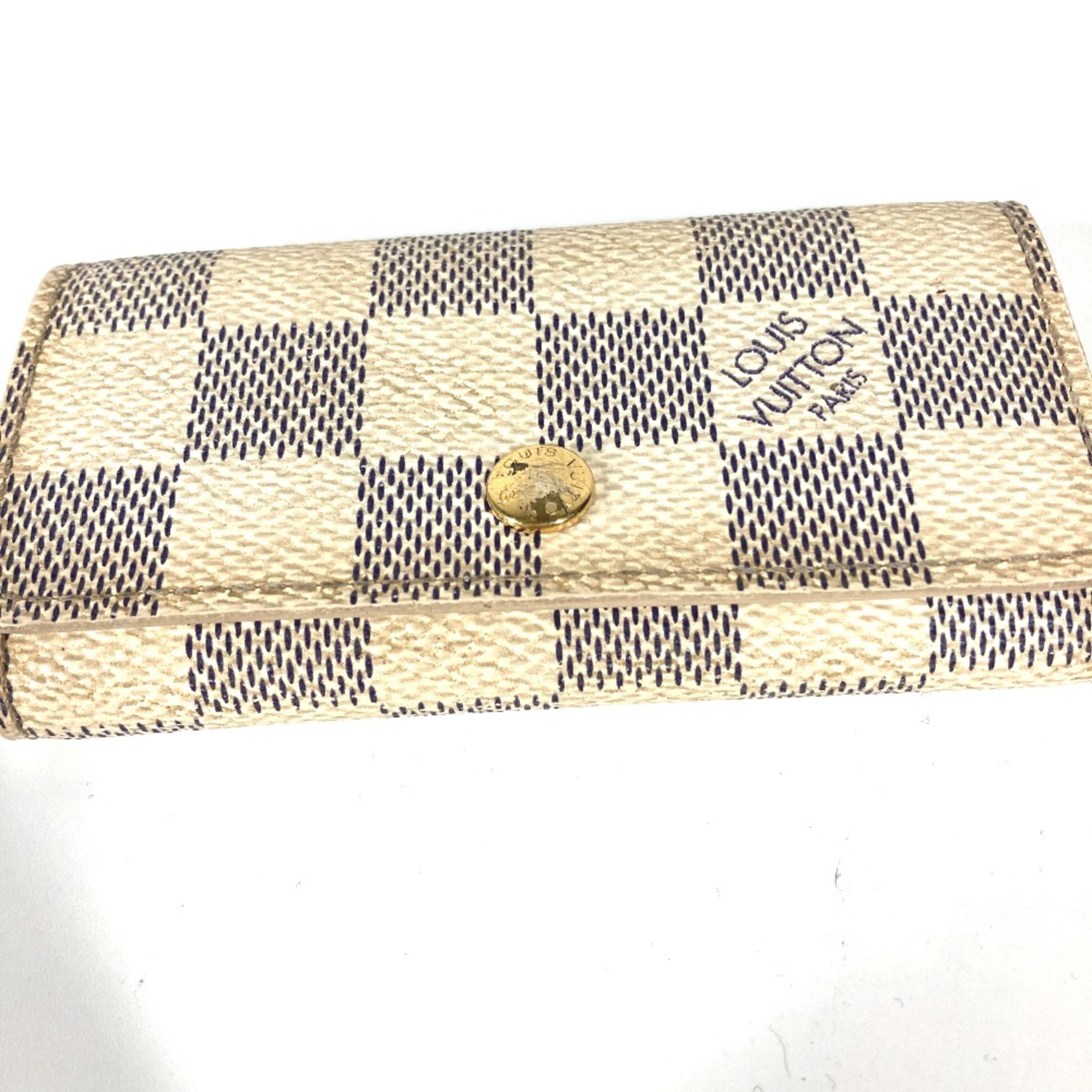 Louis Vuitton N60020 Damier Azur 4 keys Key Case White