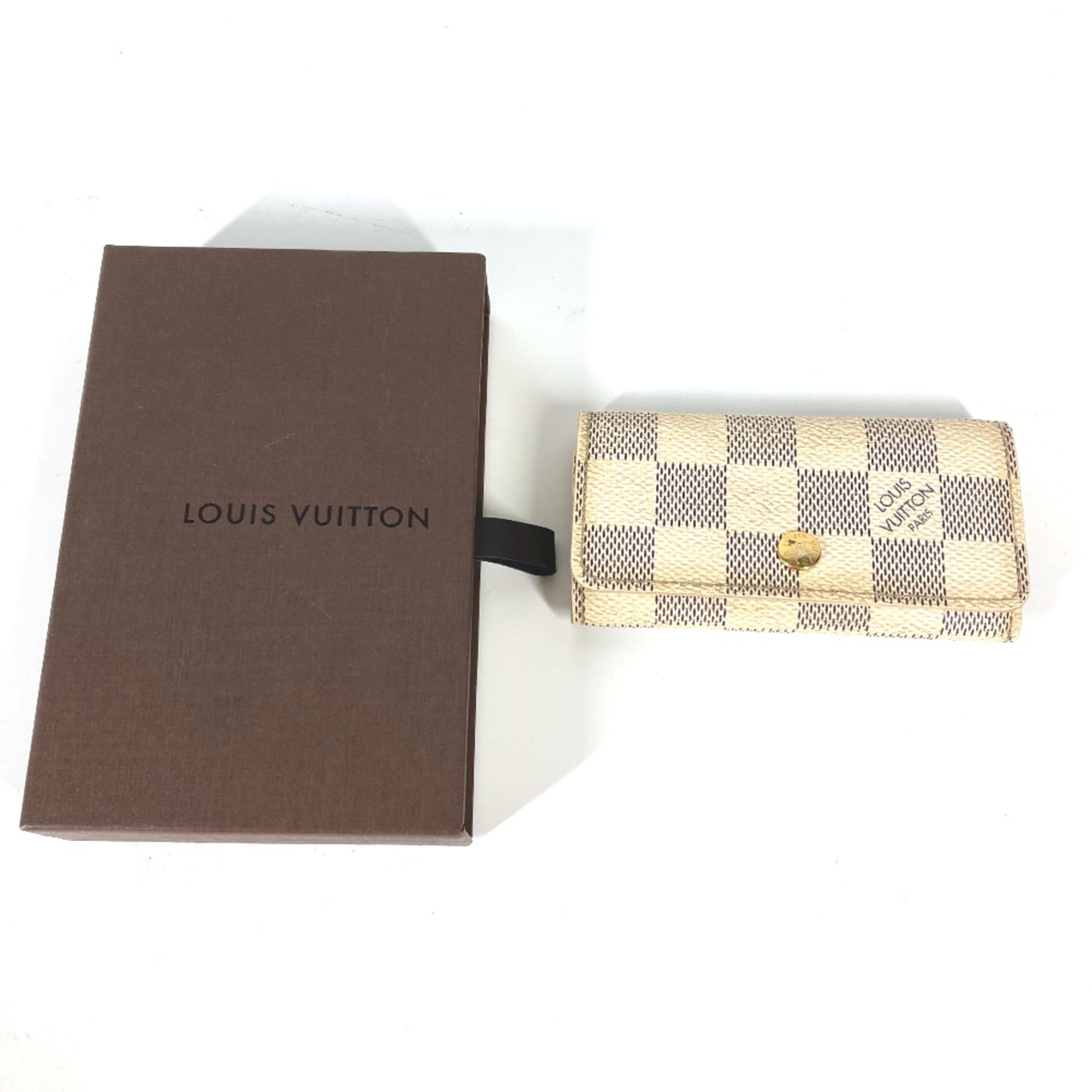 Louis Vuitton N60020 Damier Azur 4 keys Key Case White