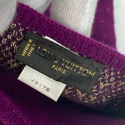 Louis Vuitton Monogram Flower Glitter gloves purple Gold