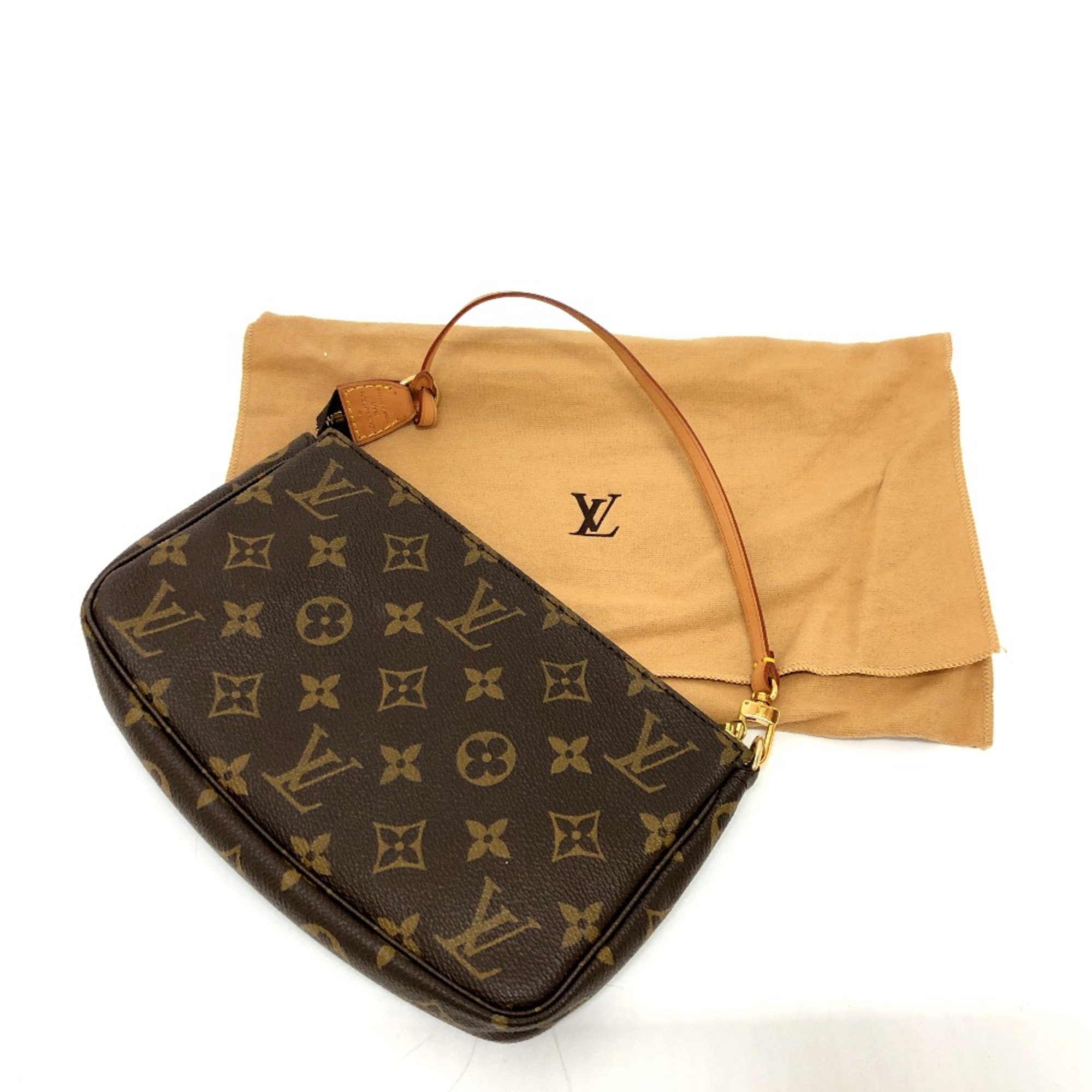 Louis Vuitton M51980 Pochette-Accessoires bag Accessory pouch Brown GoldHardware