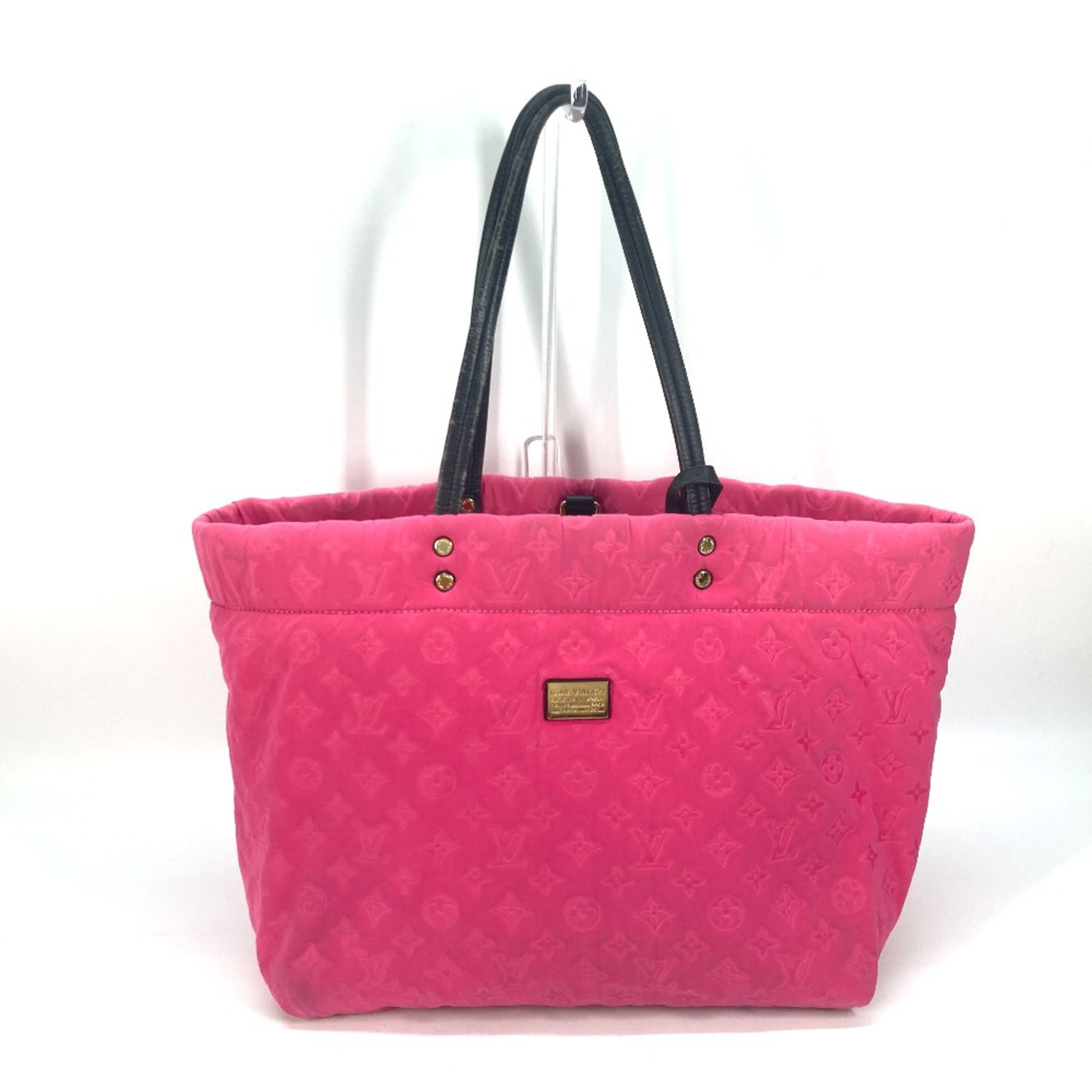 Louis Vuitton M92802 2009 Cruise Line shoulder bag Tote Bag Fuchsia pink Black