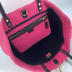 Louis Vuitton M92802 2009 Cruise Line shoulder bag Tote Bag Fuchsia pink Black