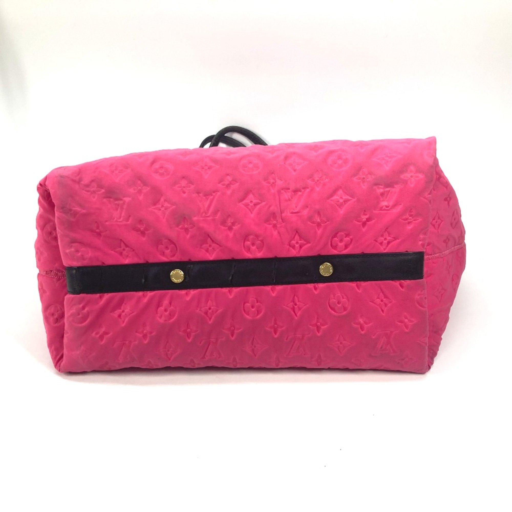 Louis Vuitton M92802 2009 Cruise Line shoulder bag Tote Bag Fuchsia pink Black