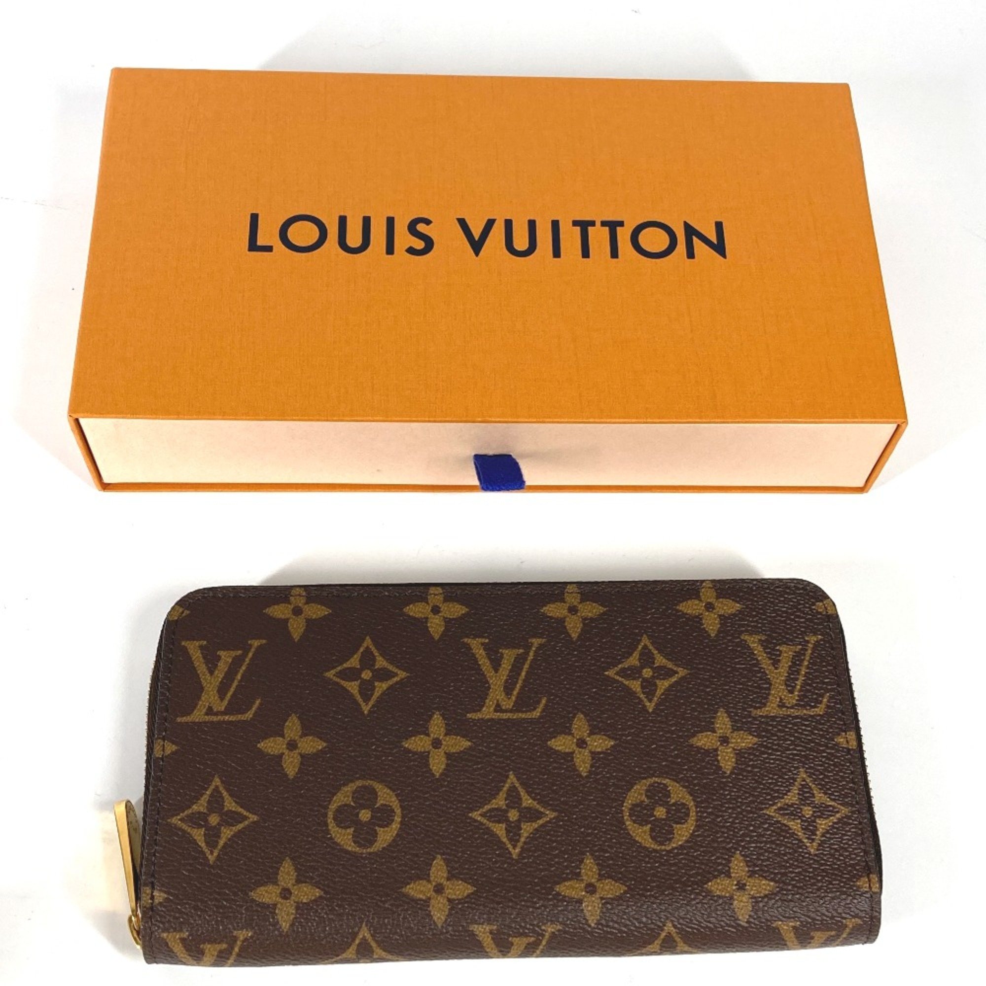 Louis Vuitton M41895 Monogram Zip Around Long Wallet Fuchsia Brown