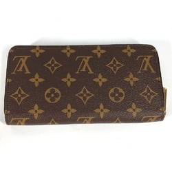 Louis Vuitton M41895 Monogram Zip Around Long Wallet Fuchsia Brown