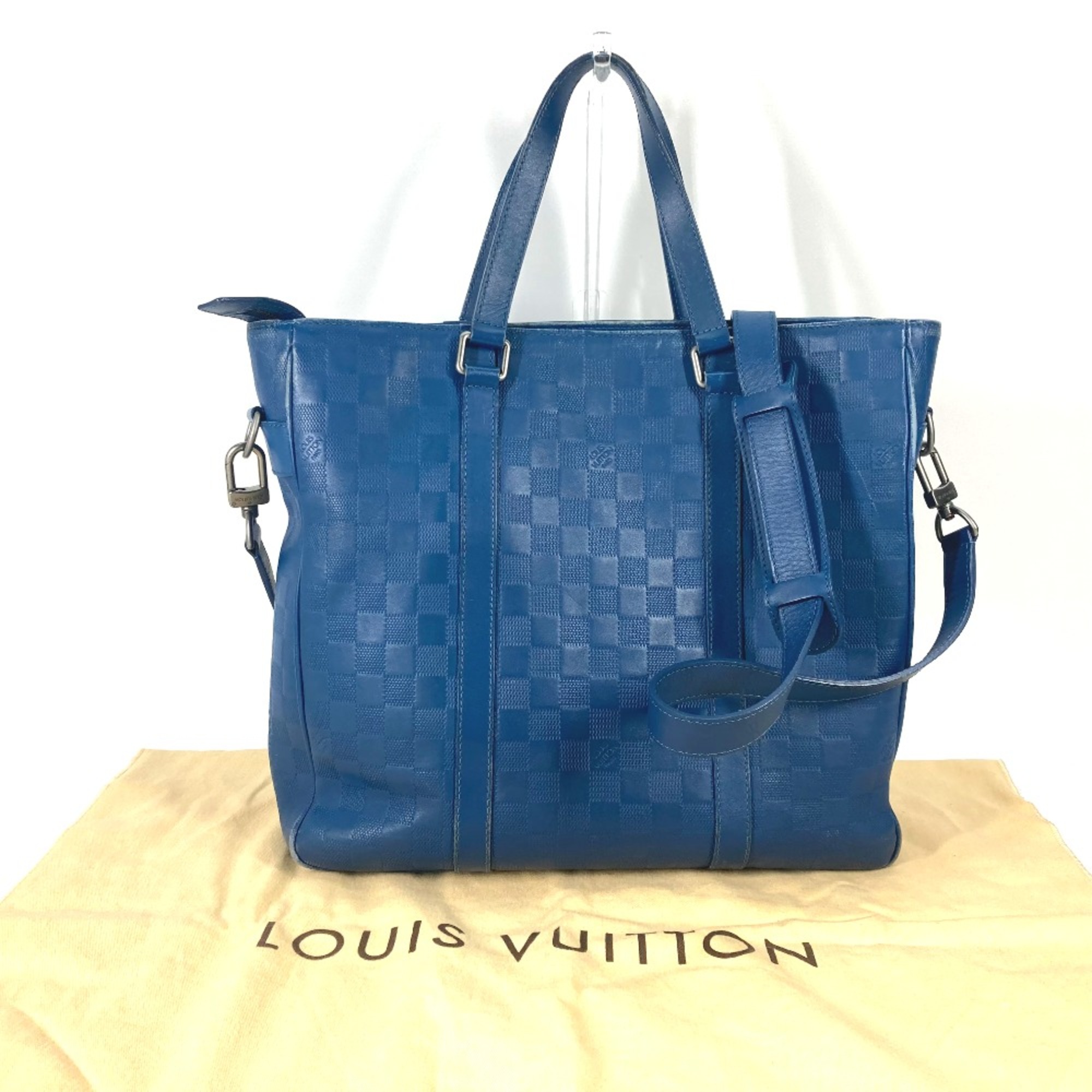 Louis Vuitton N41352 Damier Infini 2WAY Shoulder Bag shoulder Tote Bag Neptune blue