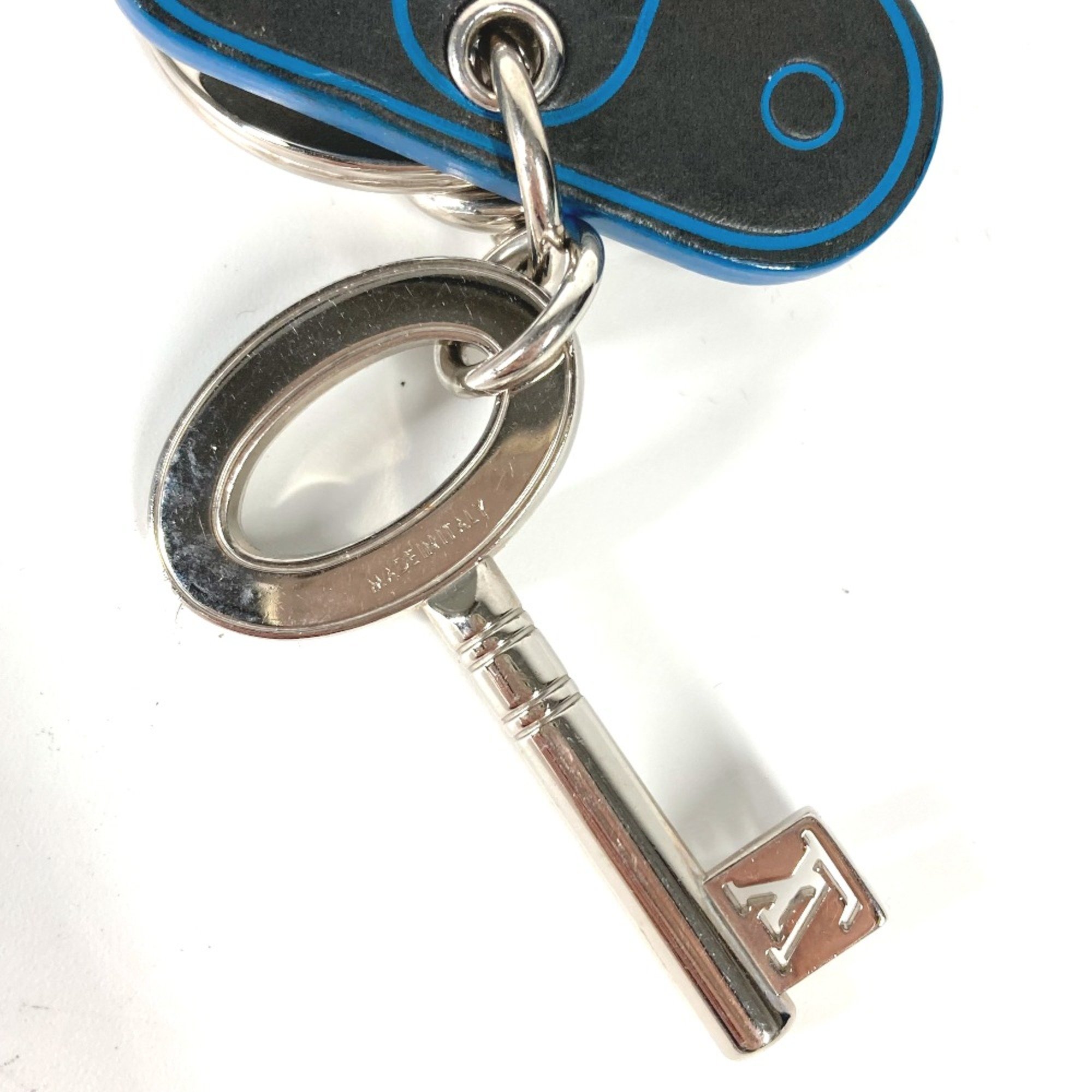 Louis Vuitton M00025 Bag Charm Key Holder blue Black