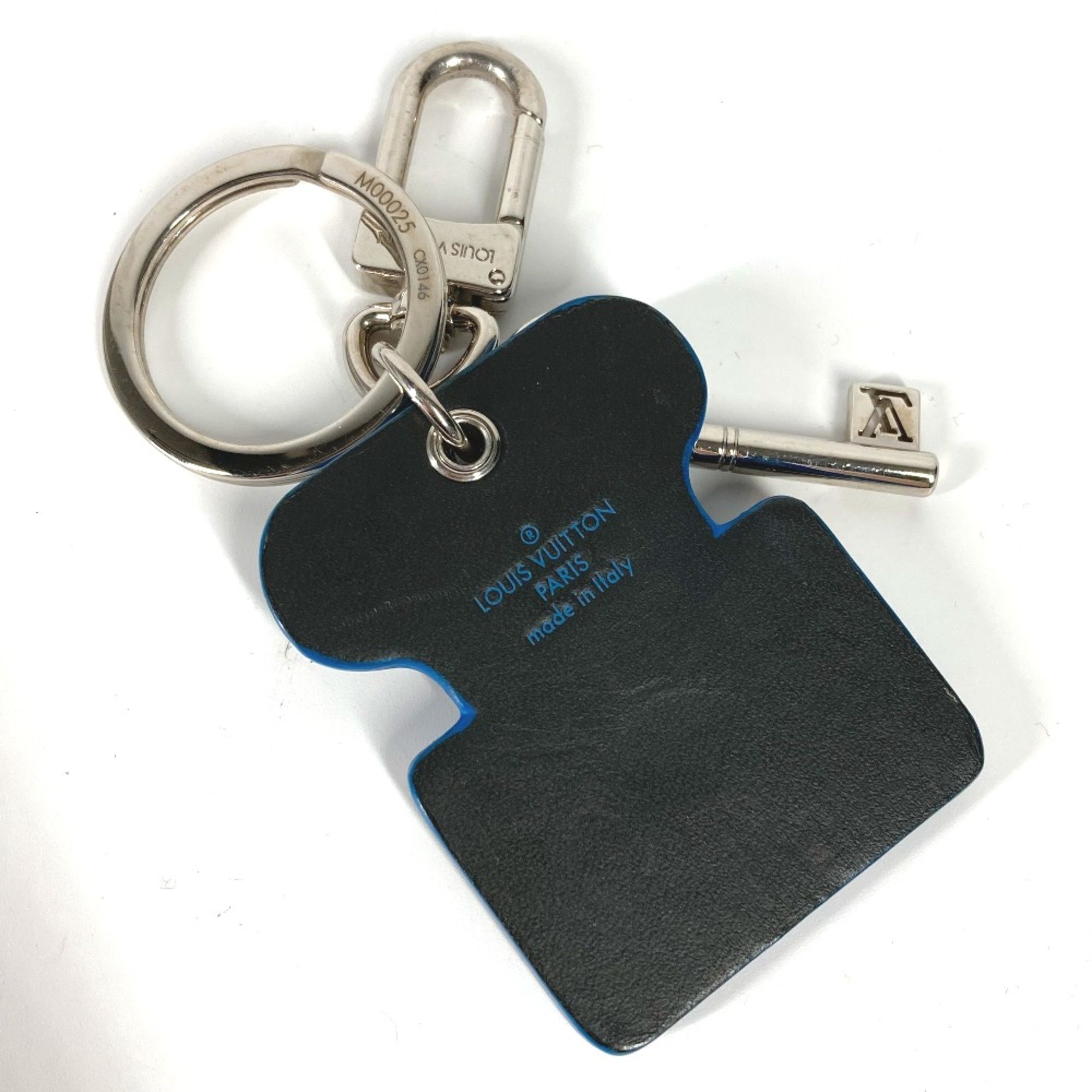 Louis Vuitton M00025 Bag Charm Key Holder blue Black