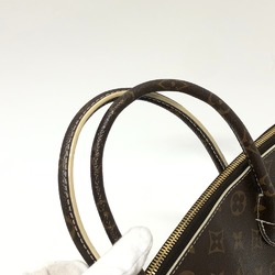 Louis Vuitton M40597 Shiny Monogram Tote Bag Hand Bag Brown White/Beige/GoldHardware