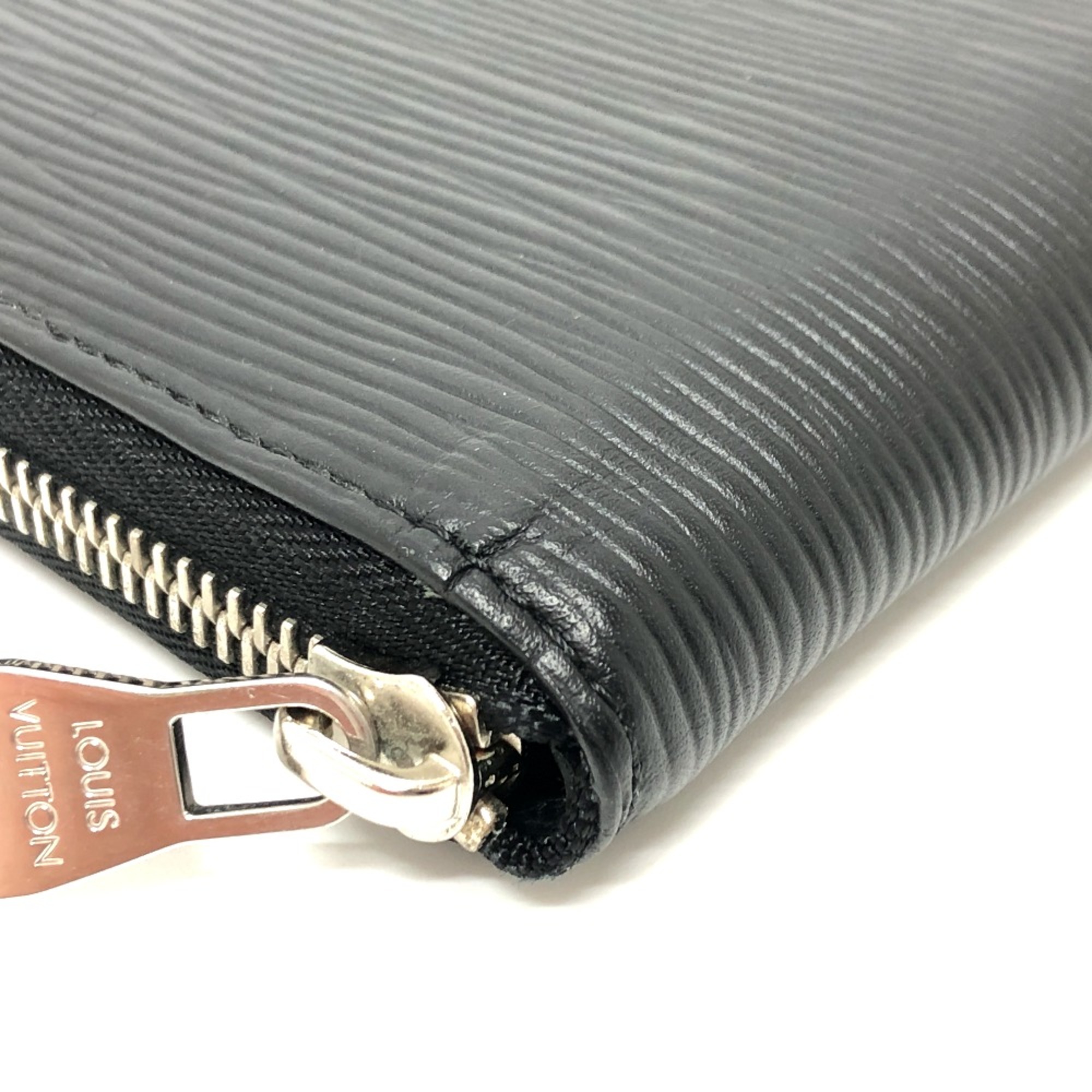 Louis Vuitton M60965 Epi Zip Around Long Wallet Black SilverHardware