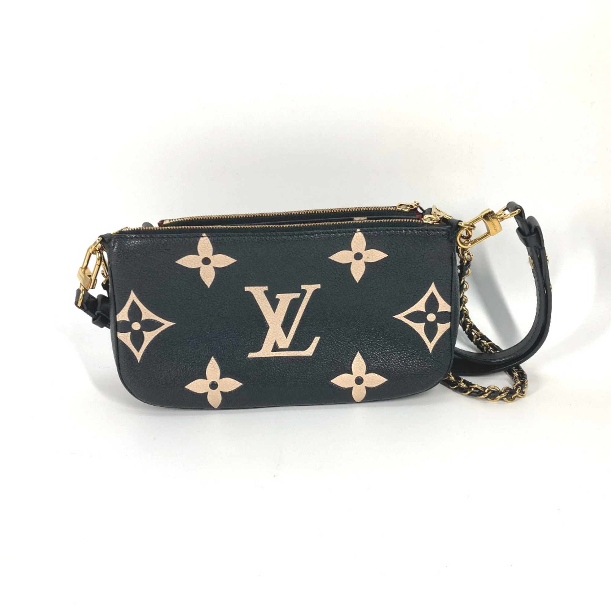 Louis Vuitton M45777 MonogramEmpreinte Bicolor 2WAY shoulder Shoulder Bag Black Beige