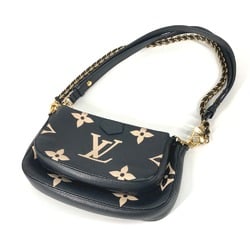 Louis Vuitton M45777 MonogramEmpreinte Bicolor 2WAY shoulder Shoulder Bag Black Beige