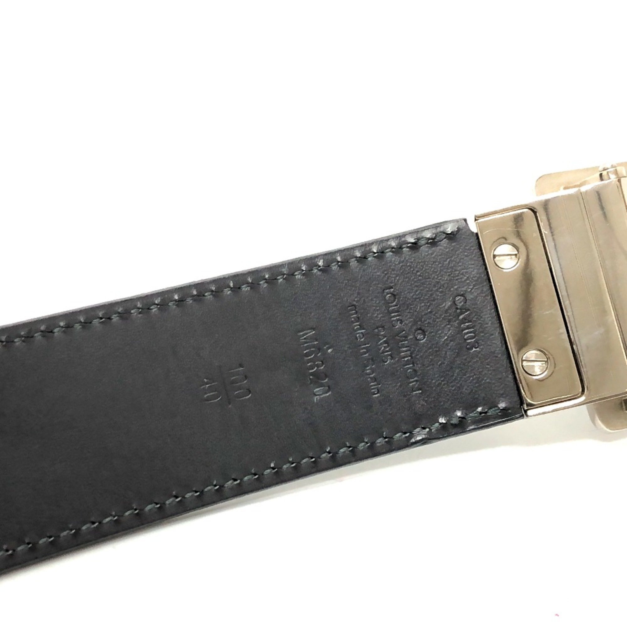 Louis Vuitton M6820 35MM belt belt Black SilverHardware