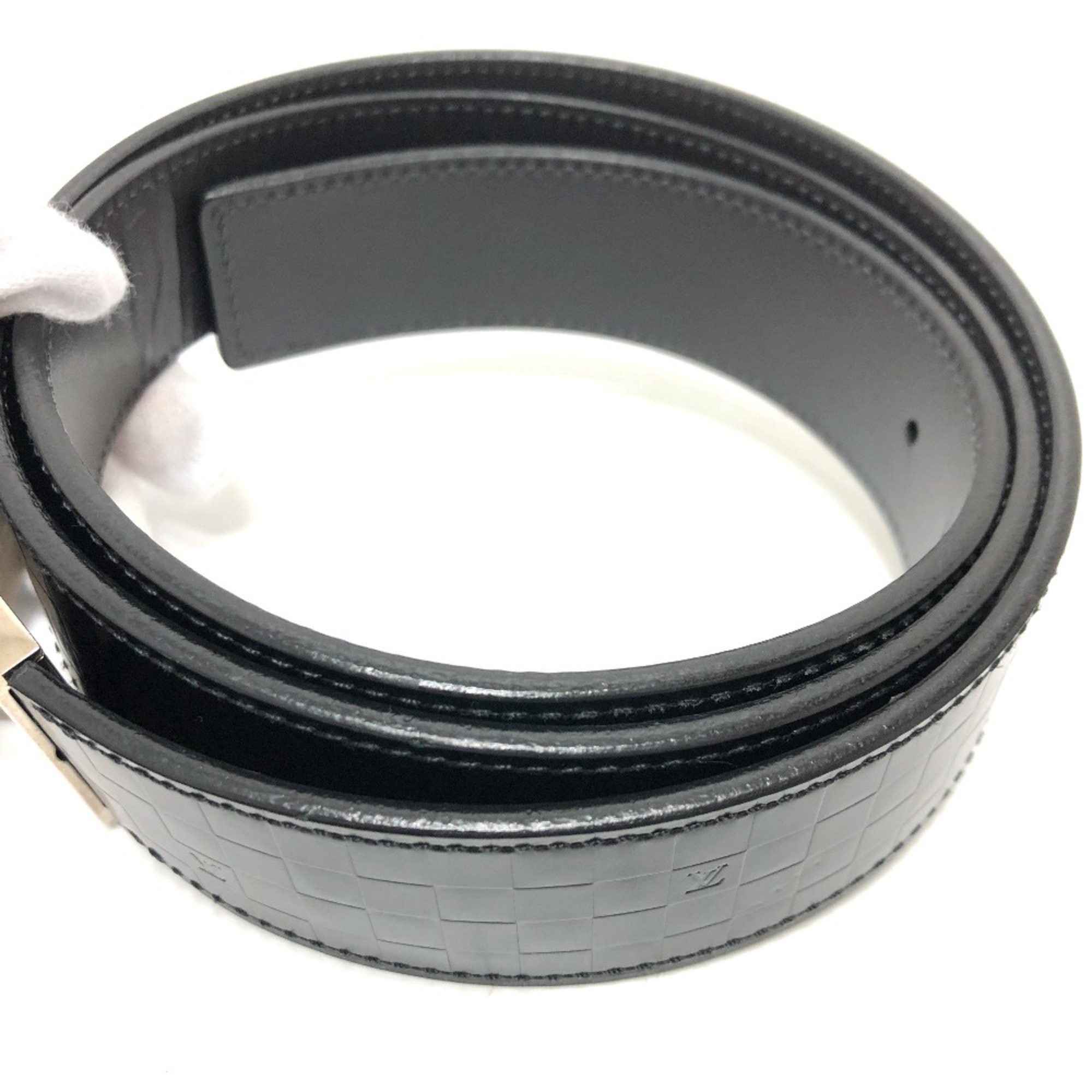 Louis Vuitton M6820 35MM belt belt Black SilverHardware