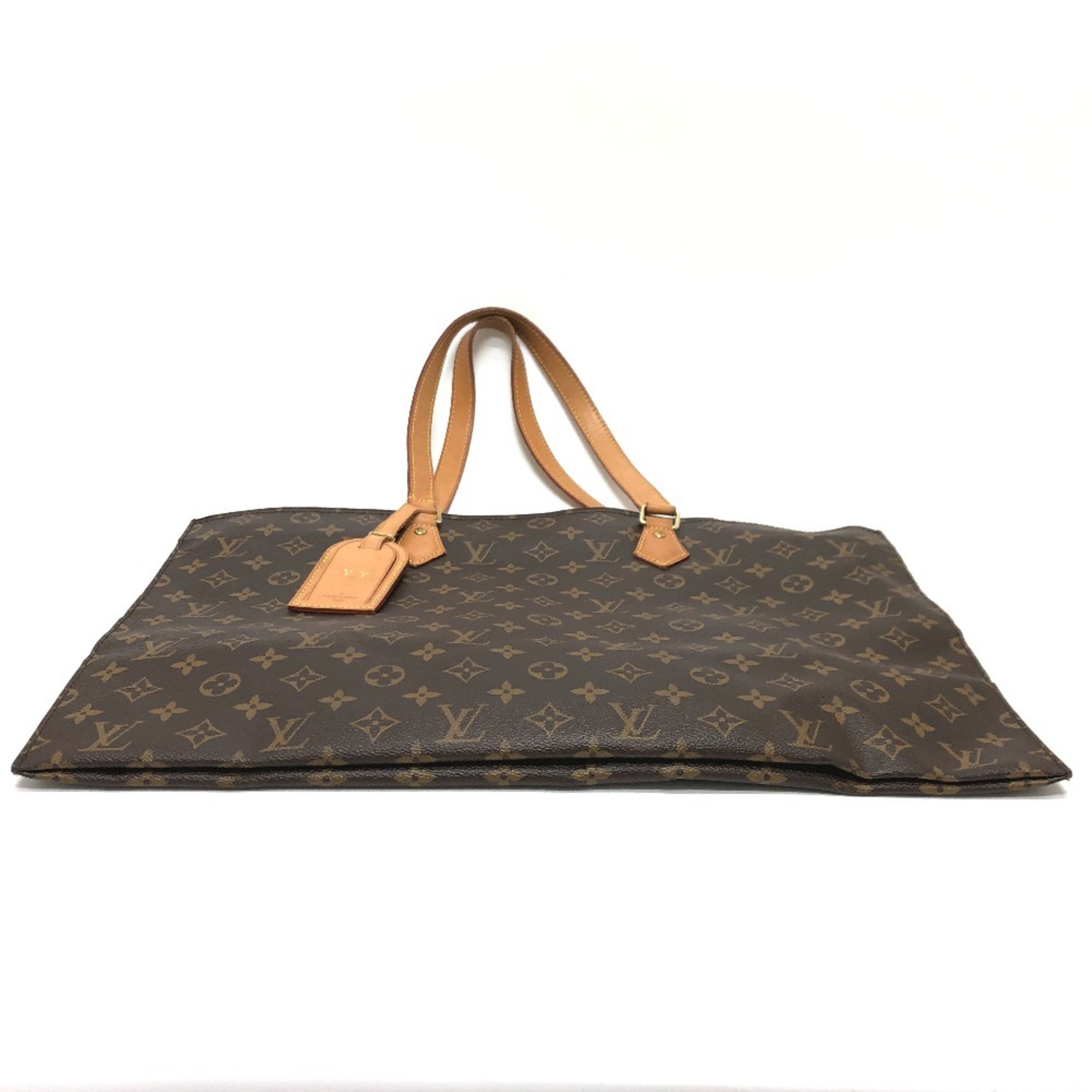 Louis Vuitton M47028 Monogram Tote Bag Brown GoldHardware