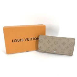 Louis Vuitton M60144 MonogramMahina Long Wallet Flap Long Wallet Galet Beige