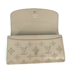 Louis Vuitton M60144 MonogramMahina Long Wallet Flap Long Wallet Galet Beige