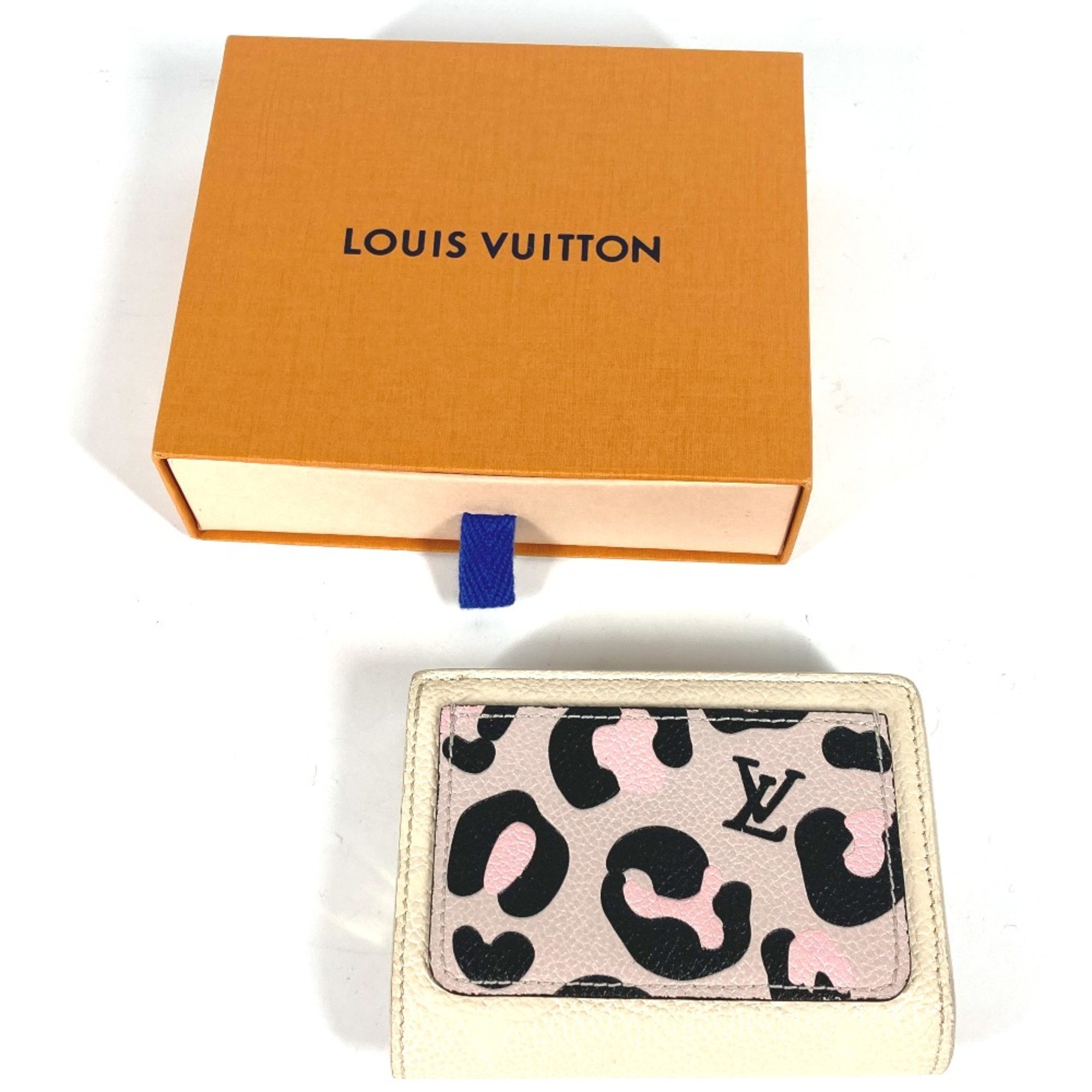 Louis Vuitton M80754 MonogramEmpreinte wild at heart leopard leopard Folded wallet claim Beige