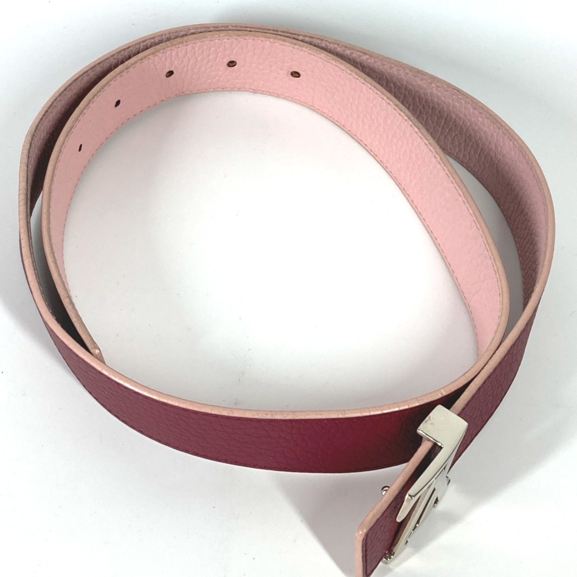 Louis Vuitton M6117W belt Light pink Wine red Based