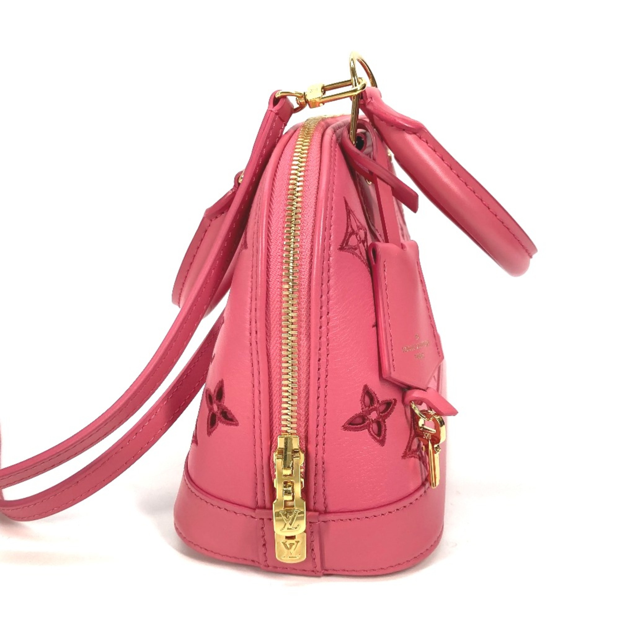 Louis Vuitton M22878 LV Broderie Anglaise 2WAY Bag Hand Bag Crossbody Shoulder Bag Rose pink