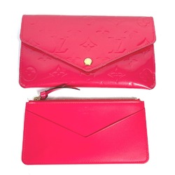 Louis Vuitton M61689 MonogramVernis Flap coin purse and card case included Long Wallet Hot pink pink