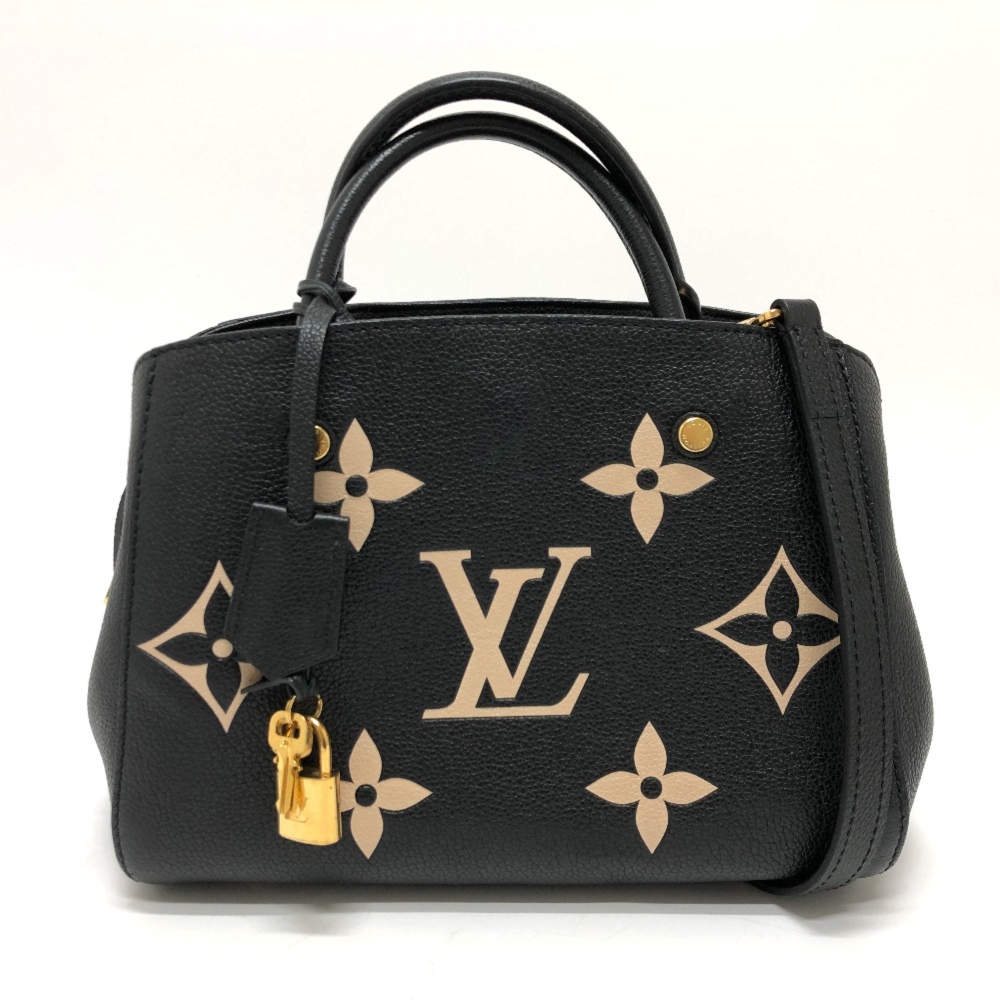 Louis Vuitton M45778 MonogramEmpreinte 2WAY Bag  Shoulder Bag  Crossbody Shoulder Bag Hand Bag Black GoldHardware