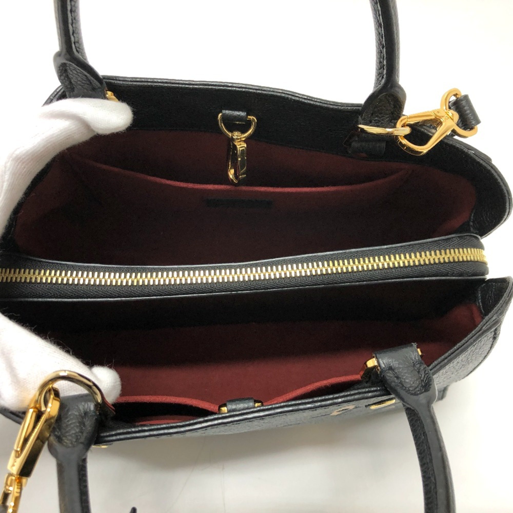 Louis Vuitton M45778 MonogramEmpreinte 2WAY Bag  Shoulder Bag  Crossbody Shoulder Bag Hand Bag Black GoldHardware