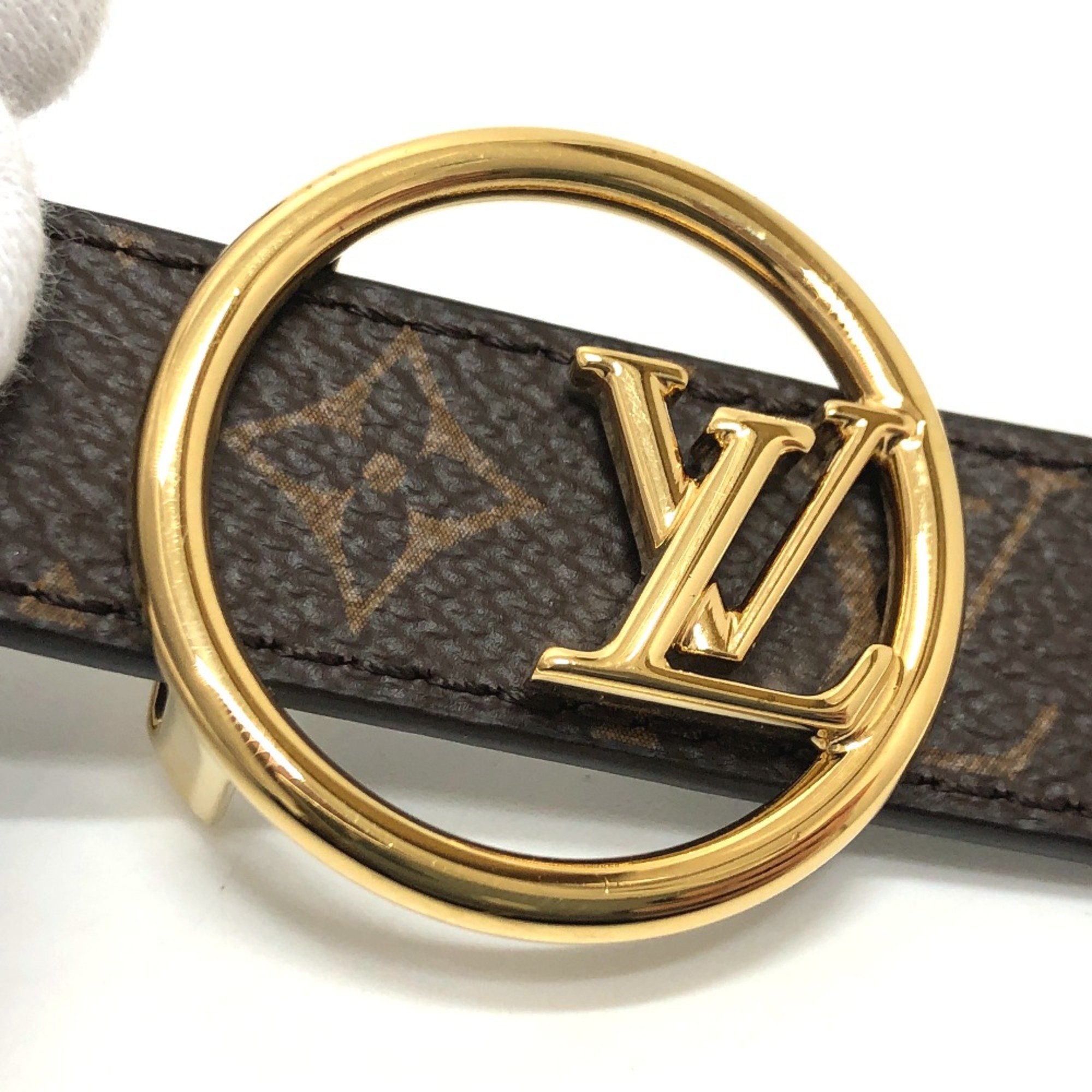 Louis Vuitton M0595V Monogram belt Brown GoldHardware