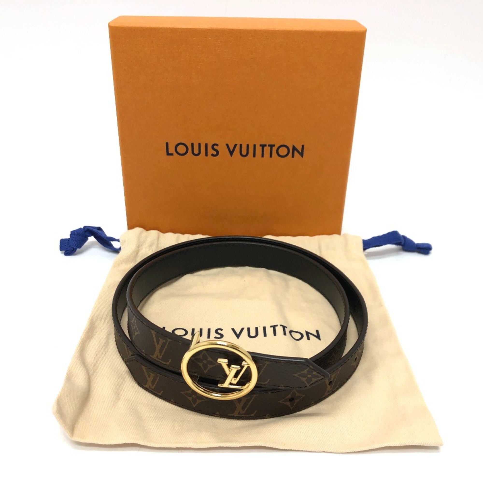 Louis Vuitton M0595V Monogram belt Brown GoldHardware