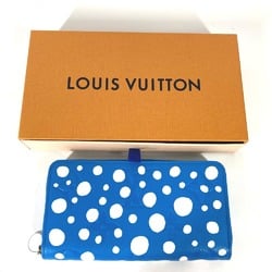 Louis Vuitton M81954 LV x YK Yayoi Kusama collaboration MonogramEmpreinte Long Wallet blue White