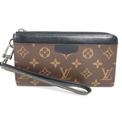 Louis Vuitton M69407 MonogramMacassar With strap Long Wallet Brown Black