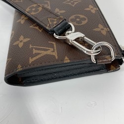 Louis Vuitton M69407 MonogramMacassar With strap Long Wallet Brown Black