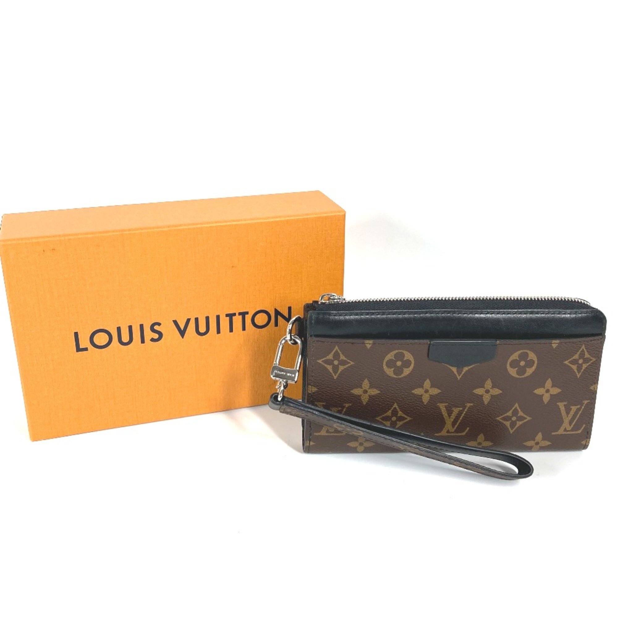 Louis Vuitton M69407 MonogramMacassar With strap Long Wallet Brown Black