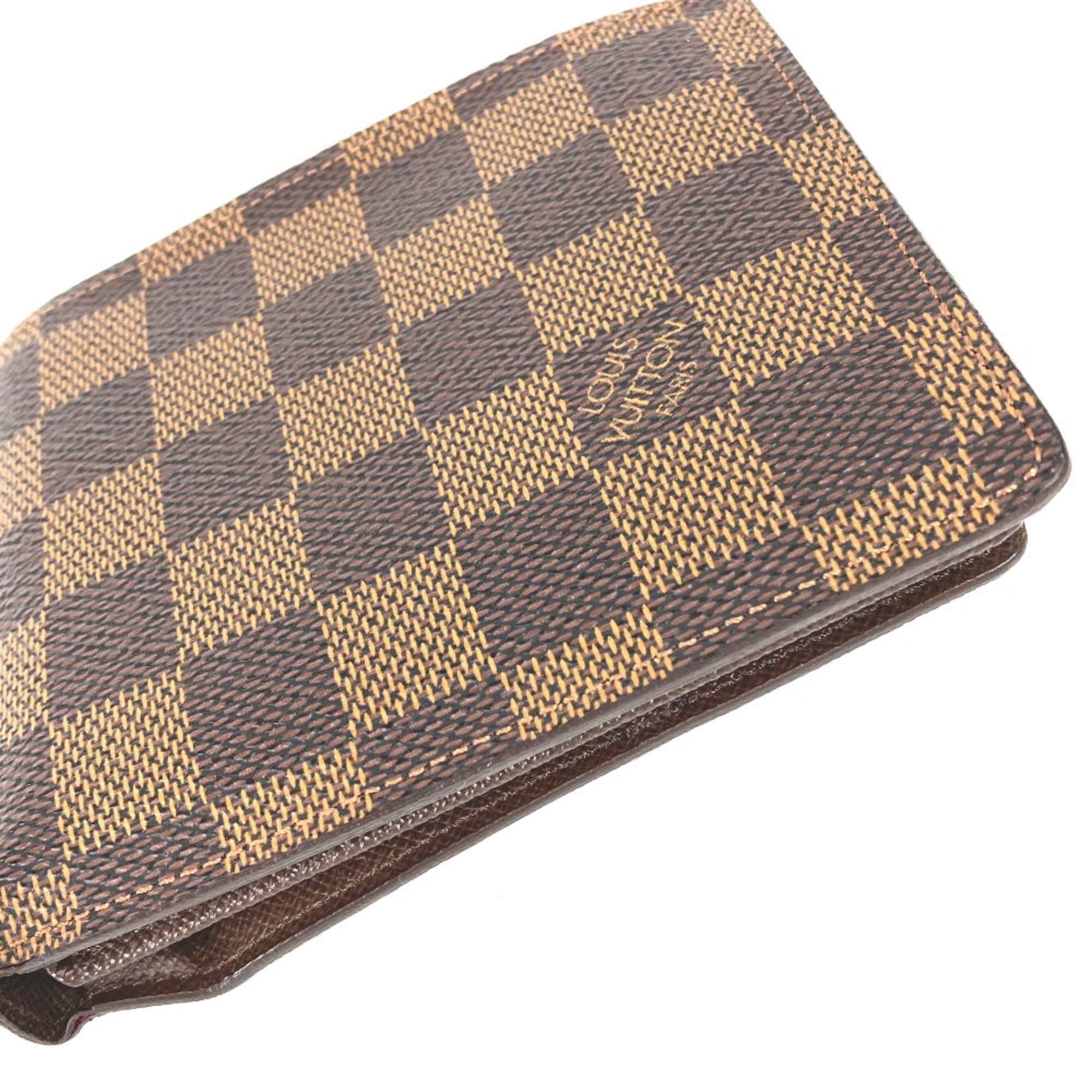 Louis Vuitton N60011 Damier Compact wallet Folded wallet Ebene Brown