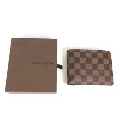 Louis Vuitton N60011 Damier Compact wallet Folded wallet Ebene Brown