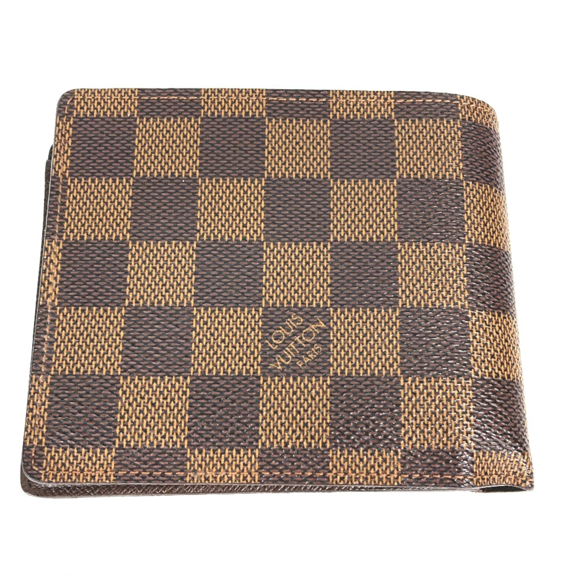 Louis Vuitton N60011 Damier Compact wallet Folded wallet Ebene Brown